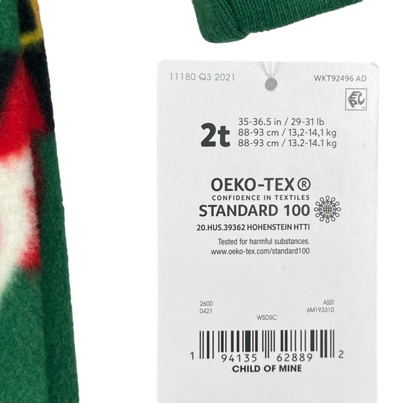 NWT Carter’s Child of Mine Christmas Santa One Piece Pajamas - Picture 8 of 9